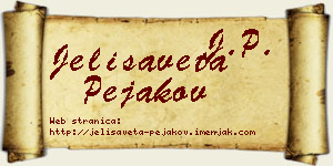 Jelisaveta Pejakov vizit kartica